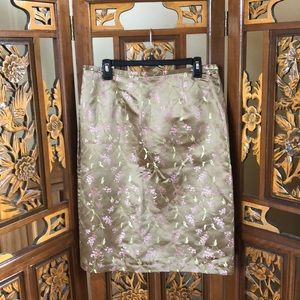 Connie Roberson Kimono Print Sheath Skirt Size 14